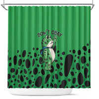 Don't Obey Portland Frog Protest Shower Curtain Anti-Fascism - Wonder Print Shop