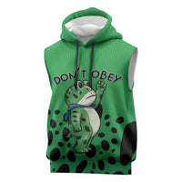 Don't Obey Portland Frog Protest Sleeveless Hoodie Anti-Fascism - Wonder Print Shop