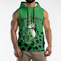 Don't Obey Portland Frog Protest Sleeveless Hoodie Anti-Fascism - Wonder Print Shop