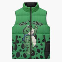 Don't Obey Portland Frog Protest Sleeveless Puffer Jacket Anti-Fascism - Wonder Print Shop