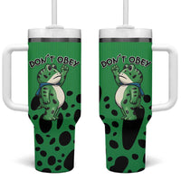 Don't Obey Portland Frog Protest Tumbler With Handle Anti-Fascism - Wonder Print Shop