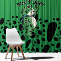 Don't Obey Portland Frog Protest Window Curtain Anti-Fascism - Wonder Print Shop