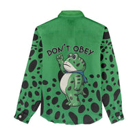 Don't Obey Portland Frog Protest Women Casual Shirt Anti-Fascism - Wonder Print Shop