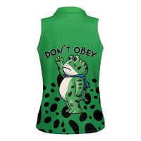 Don't Obey Portland Frog Protest Women Sleeveless Polo Shirt Anti-Fascism - Wonder Print Shop