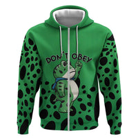 Don't Obey Portland Frog Protest Zip Hoodie Anti-Fascism - Wonder Print Shop