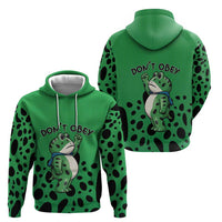 Don't Obey Portland Frog Protest Zip Hoodie Anti-Fascism - Wonder Print Shop