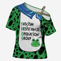 Portland Frog Protest Cross Shoulder Shirt Frog Costume Style - Wonder Print Shop