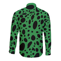 Portland Frog Protest Long Sleeve Button Shirt Frog Costume Style - Wonder Print Shop