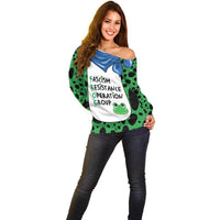 Portland Frog Protest Off Shoulder Sweater Frog Costume Style - Wonder Print Shop
