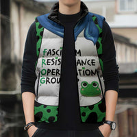 Portland Frog Protest Sleeveless Puffer Jacket Frog Costume Style - Wonder Print Shop