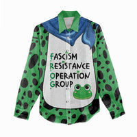 Portland Frog Protest Women Casual Shirt Frog Costume Style - Wonder Print Shop