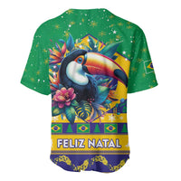 Brazil Christmas Baseball Jersey Toco Toucan Flag Style - Wonder Print Shop
