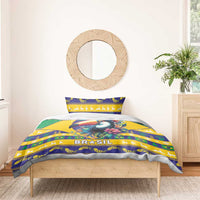 Brazil Christmas Bedding Set Toco Toucan Flag Style - Wonder Print Shop