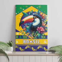 Brazil Christmas Canvas Wall Art Toco Toucan Flag Style - Wonder Print Shop