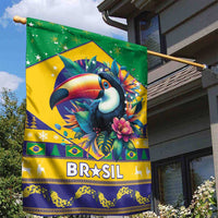 Brazil Christmas Garden Flag Toco Toucan Flag Style - Wonder Print Shop