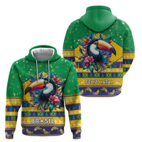 Brazil Christmas Hoodie Toco Toucan Flag Style - Wonder Print Shop