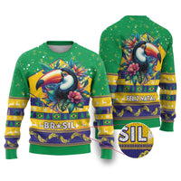 Brazil Christmas Ugly Christmas Sweater Toco Toucan Flag Style - Wonder Print Shop
