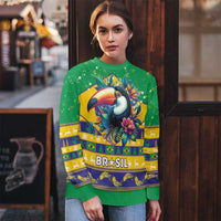 Brazil Christmas Ugly Christmas Sweater Toco Toucan Flag Style - Wonder Print Shop