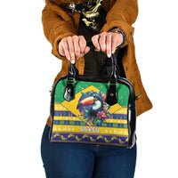 Brazil Christmas Shoulder Handbag Toco Toucan Flag Style
