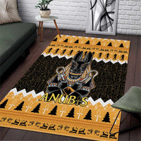 Ancient Egyptian Christmas Area Rug Anubis Eid Milad Majid - Wonder Print Shop