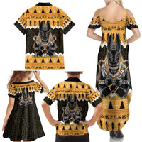 Ancient Egyptian Christmas Family Matching Summer Maxi Dress and Hawaiian Shirt Anubis Eid Milad Majid - Wonder Print Shop