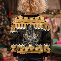 Ancient Egyptian Christmas Kid Ugly Christmas Sweater Anubis Eid Milad Majid - Wonder Print Shop