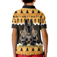 Ancient Egyptian Christmas Kid Polo Shirt Anubis Eid Milad Majid - Wonder Print Shop
