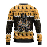 Ancient Egyptian Christmas Ugly Christmas Sweater Anubis Eid Milad Majid - Wonder Print Shop