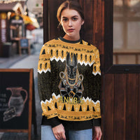 Ancient Egyptian Christmas Ugly Christmas Sweater Anubis Eid Milad Majid - Wonder Print Shop
