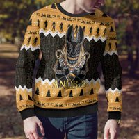 Ancient Egyptian Christmas Ugly Christmas Sweater Anubis Eid Milad Majid - Wonder Print Shop