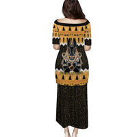 Ancient Egyptian Christmas Puletasi Anubis Eid Milad Majid - Wonder Print Shop
