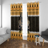 Ancient Egyptian Christmas Window Curtain Anubis Eid Milad Majid - Wonder Print Shop