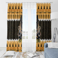 Ancient Egyptian Christmas Window Curtain Anubis Eid Milad Majid - Wonder Print Shop