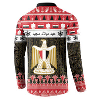 Egypt Christmas Button Sweatshirt Coat Of Arms Eid Milad Majid LT15