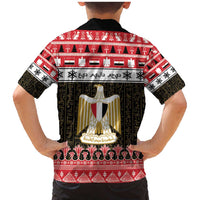 Egypt Christmas Family Matching Mermaid Dress and Hawaiian Shirt Coat Of Arms Eid Milad Majid - Wonder Print Shop