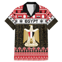 Egypt Christmas Family Matching Mermaid Dress and Hawaiian Shirt Coat Of Arms Eid Milad Majid - Wonder Print Shop