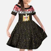 Egypt Christmas Family Matching Off Shoulder Maxi Dress and Hawaiian Shirt Coat Of Arms Eid Milad Majid LT15
