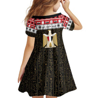 Egypt Christmas Kid Short Sleeve Dress Coat Of Arms Eid Milad Majid - Wonder Print Shop
