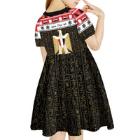 Egypt Christmas Kid Short Sleeve Dress Coat Of Arms Eid Milad Majid LT15