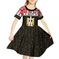 Egypt Christmas Kid Short Sleeve Dress Coat Of Arms Eid Milad Majid - Wonder Print Shop
