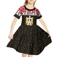 Egypt Christmas Kid Short Sleeve Dress Coat Of Arms Eid Milad Majid LT15