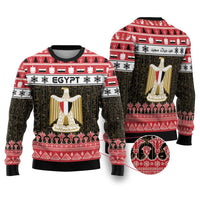 Egypt Christmas Ugly Christmas Sweater Coat Of Arms Eid Milad Majid LT15