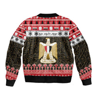 Egypt Christmas Sleeve Zip Bomber Jacket Coat Of Arms Eid Milad Majid - Wonder Print Shop