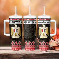 Egypt Christmas Tumbler With Handle Coat Of Arms Eid Milad Majid LT15