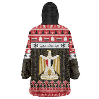 Egypt Christmas Wearable Blanket Hoodie Coat Of Arms Eid Milad Majid LT15