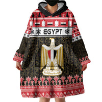 Egypt Christmas Wearable Blanket Hoodie Coat Of Arms Eid Milad Majid LT15
