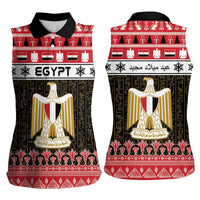 Egypt Christmas Women Sleeveless Polo Shirt Coat Of Arms Eid Milad Majid LT15