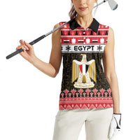 Egypt Christmas Women Sleeveless Polo Shirt Coat Of Arms Eid Milad Majid - Wonder Print Shop