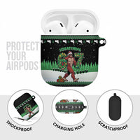 Funny Bigfoot 67 Six Seven Christmas AirPods Case Squatching Through The Snow - Wonder Print Shop