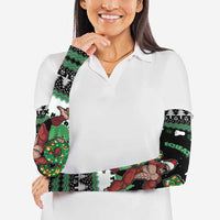 Funny Bigfoot 67 Six Seven Christmas Arm Sleeves Squatching Through The Snow - Wonder Print Shop